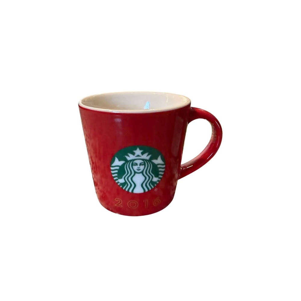Starbucks 2016 red ceramic 3oz demitasse (espresso) mug 3 oz‎ 89 ml new in box